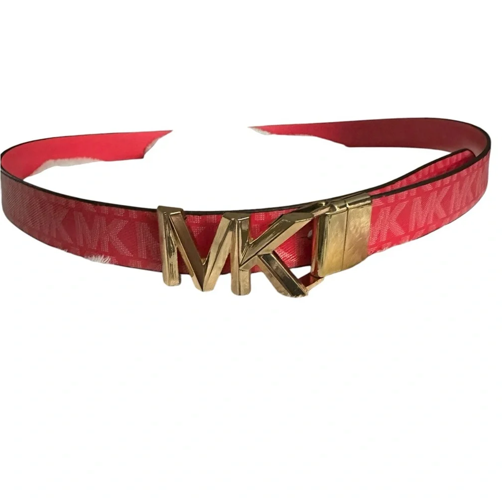 Michael kors Reversible ladies pink and gold hardware belt L/XL - Picture 3 of 8
